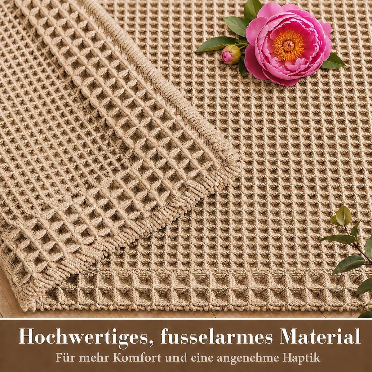 Badmat - 60 x 120 cm - Microvezel - Antislip - Machinewasbaar - Bruin