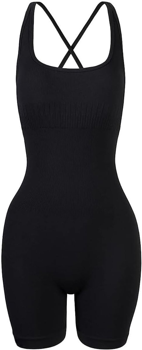Zomerse dames jumpsuit met kruisband, elegante romper voor dagelijks gebruik en vakantie, stijlvol en comfortabel voor elke gelegenheid