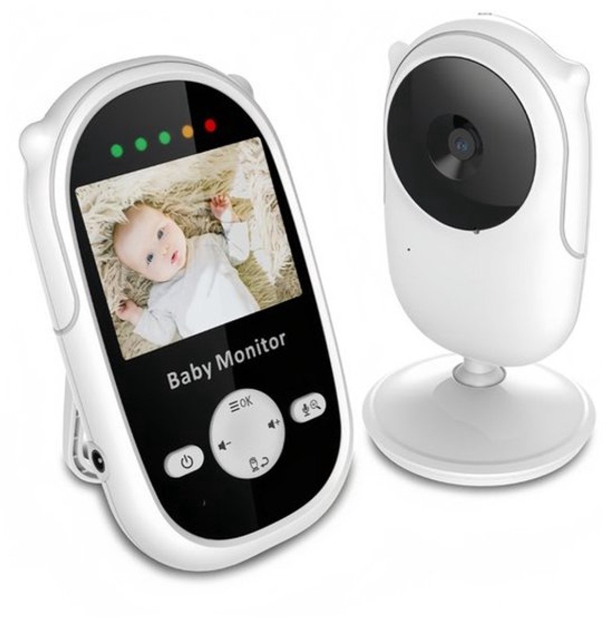 Babyfoon Draadloos - 2,4 Inch Camera - Nachtzicht - Tweewegaudio - Muziekfunctie - Voor Babyopvang