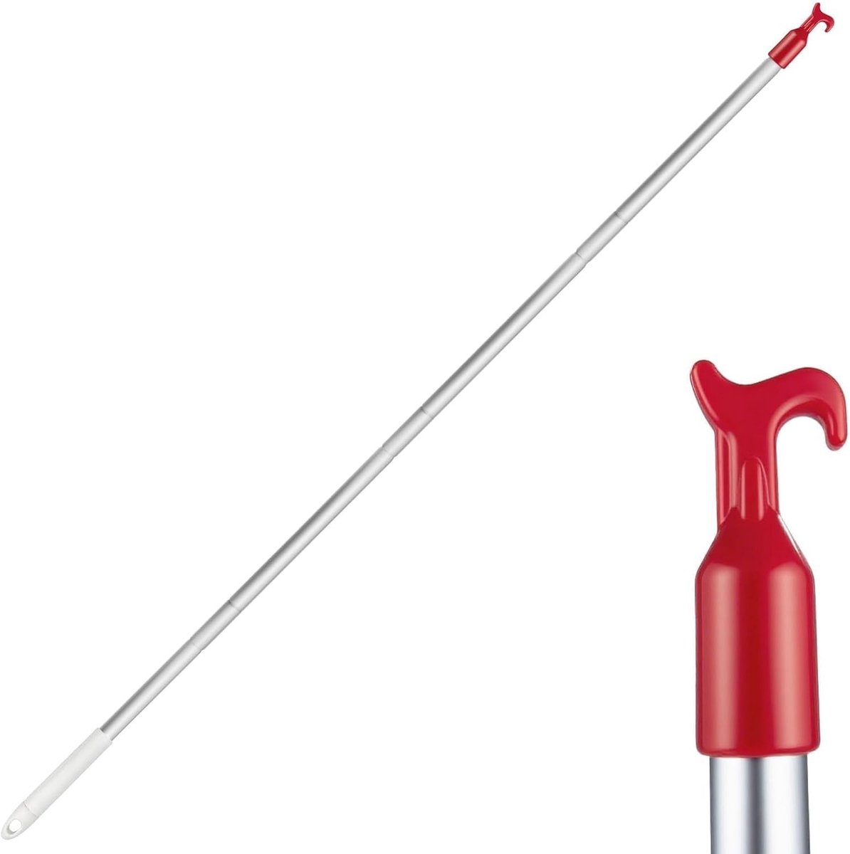 Haken voor zoldertrap, aluminium stang met haak voor zolderluik, openingstool voor dakramen en trapaccessoires, 1,1 meter, set van 4 stuks