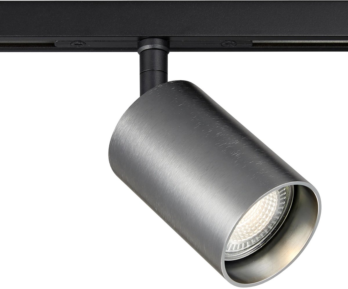 Taboo Micro Line opbouwspot in zwart met stalen afwerking, GU10-fitting (lamp niet inbegrepen), dimbaar, IP20.