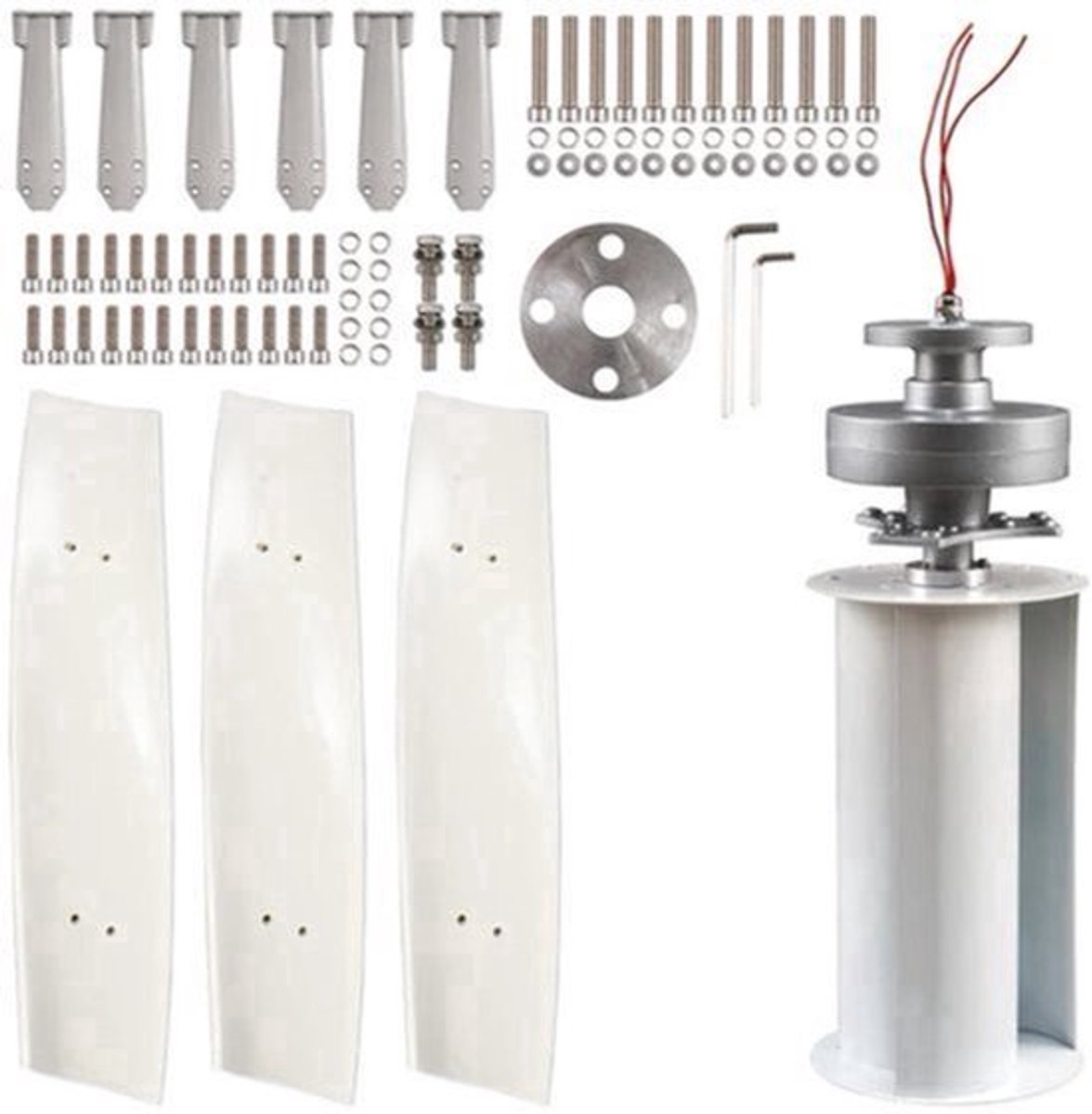 3000W Verticale Windturbine – Verticale Windmolen – Dynamo – Generator – Alternatieve Energie – 24V Met MPPT-Controller – Stil En Efficiënt Bij Lage Windsnelheden