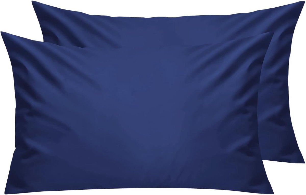 Lirex Kussenslopen Set van 2, 300 Draden 100% Katoen, Ademend en Zacht, met Ritssluiting, Hoeslopen 50 x 75 cm - ShopVlot