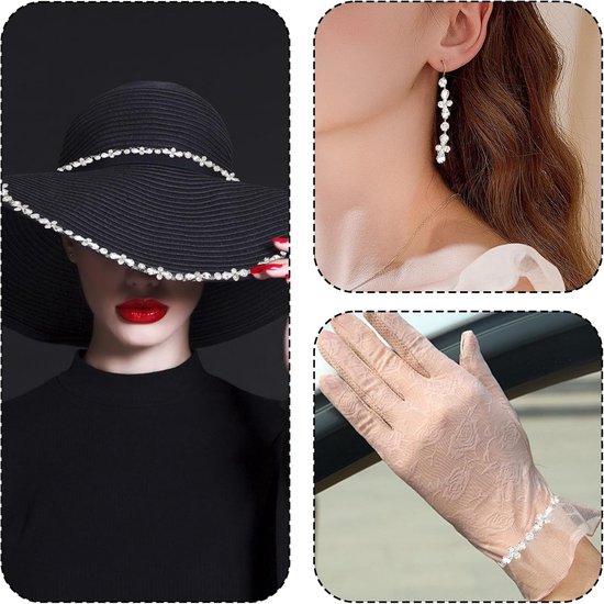 1 Yard Crystal Applique Strips, 0,6 Inch Strass Close Chain Trim Strip Crystal Fringe, Bling Versiering voor Sieraden Ketting Tassen Boeket Kleding DIY — afbeelding 3