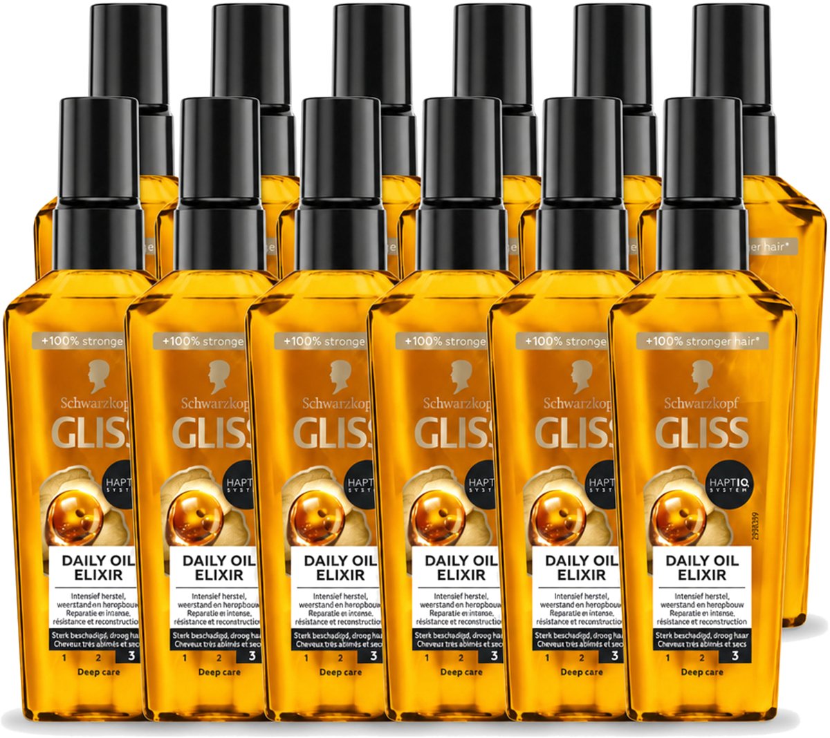 12 x Gliss - Hair Repair - Oil Elixer - Ultiem Haarherstel en Glans - Voordeelverpakking - 12 stuks