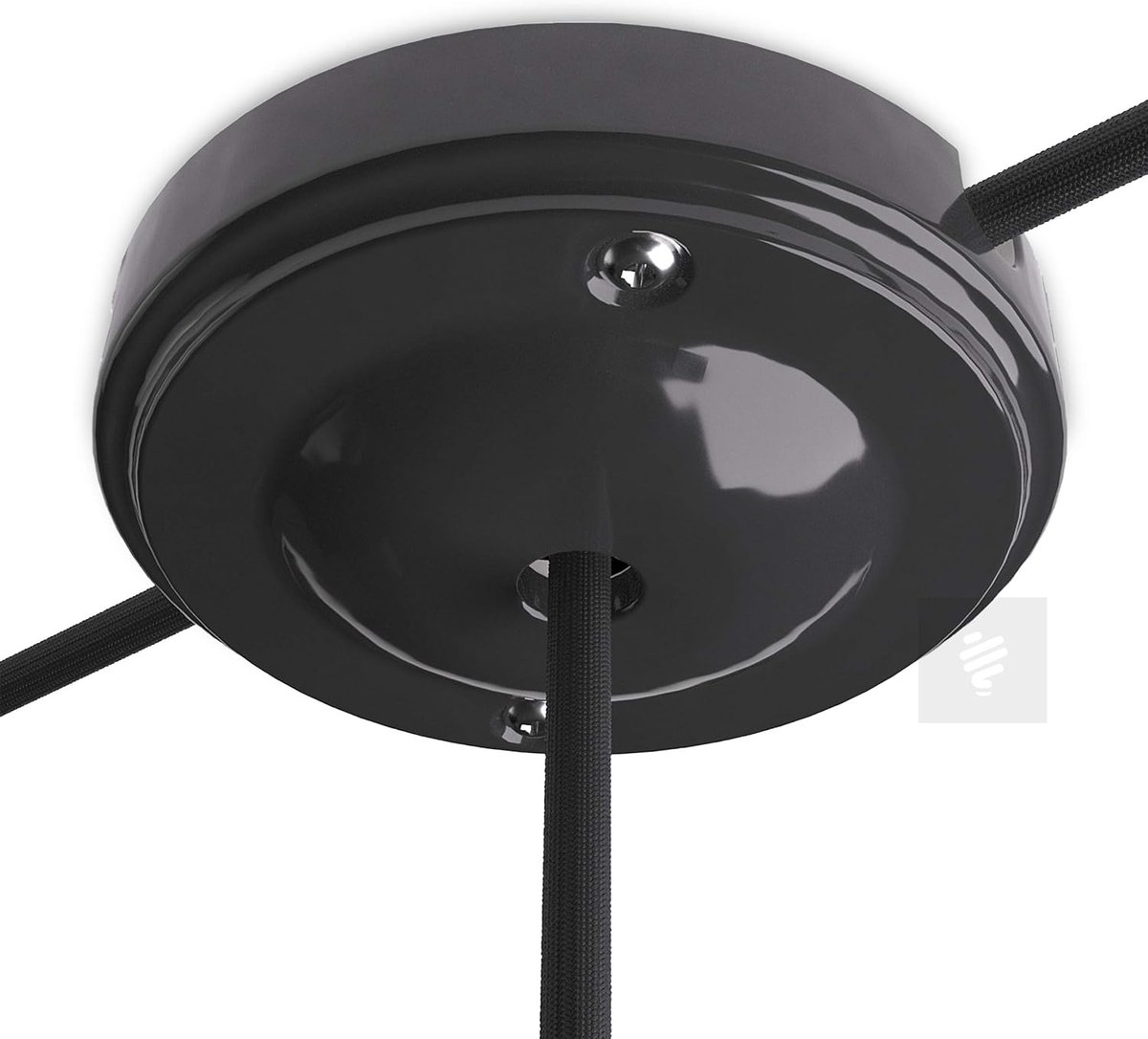 Lampen baldakijn porselein New Modern, zwart Ø 10 cm