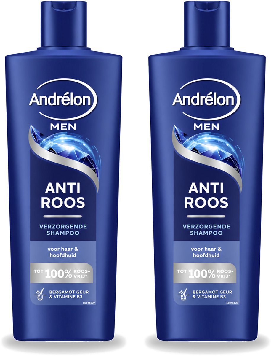 2 x Andrélon – Shampoo – Anti Roos Men – 400 ml - Bulkverpakking - 2 stuks