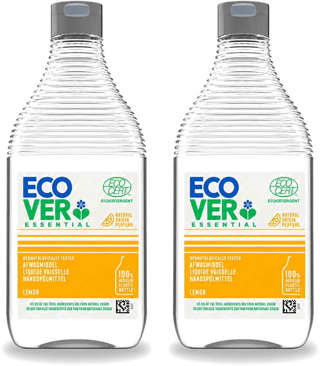 2 x Ecover - Afwasmiddel Essential - Citroen - 450 ml - Voordeelverpakking - 2 stuks