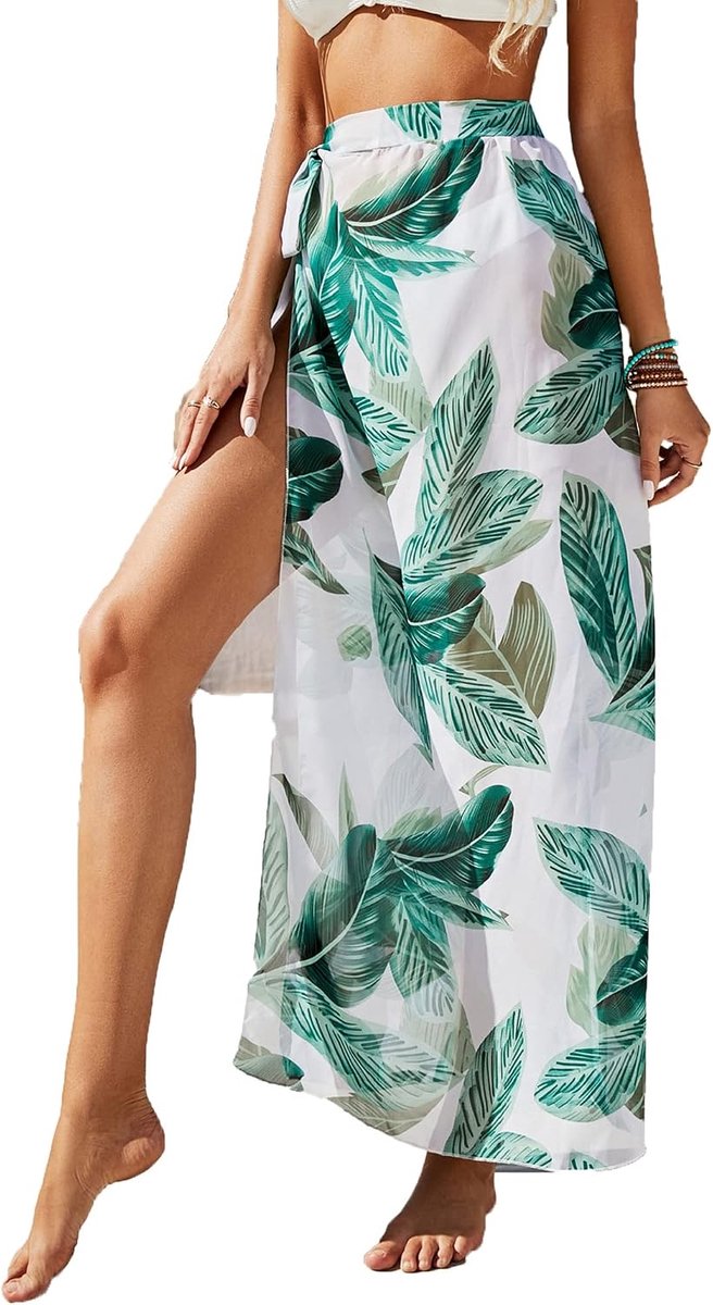 sarong lange strandjurk pareo voor het strand cover-up badpak bedekking chiffon wikkelrok 2024 zomer