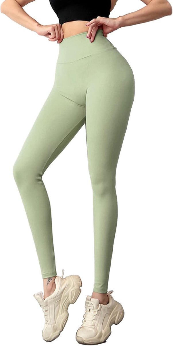 Legging Push up Hoge Taille Geplooid Sport Yoga Broek