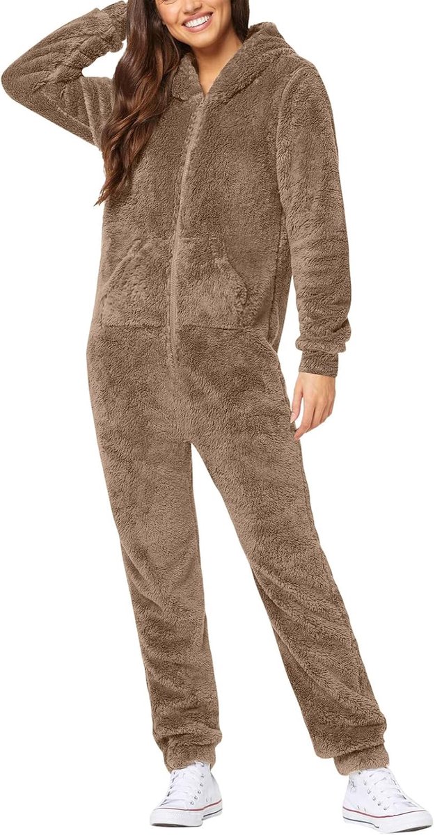 Pyjama voor dames, katoen, pyjama voor dames, winter, warm, pluizig,