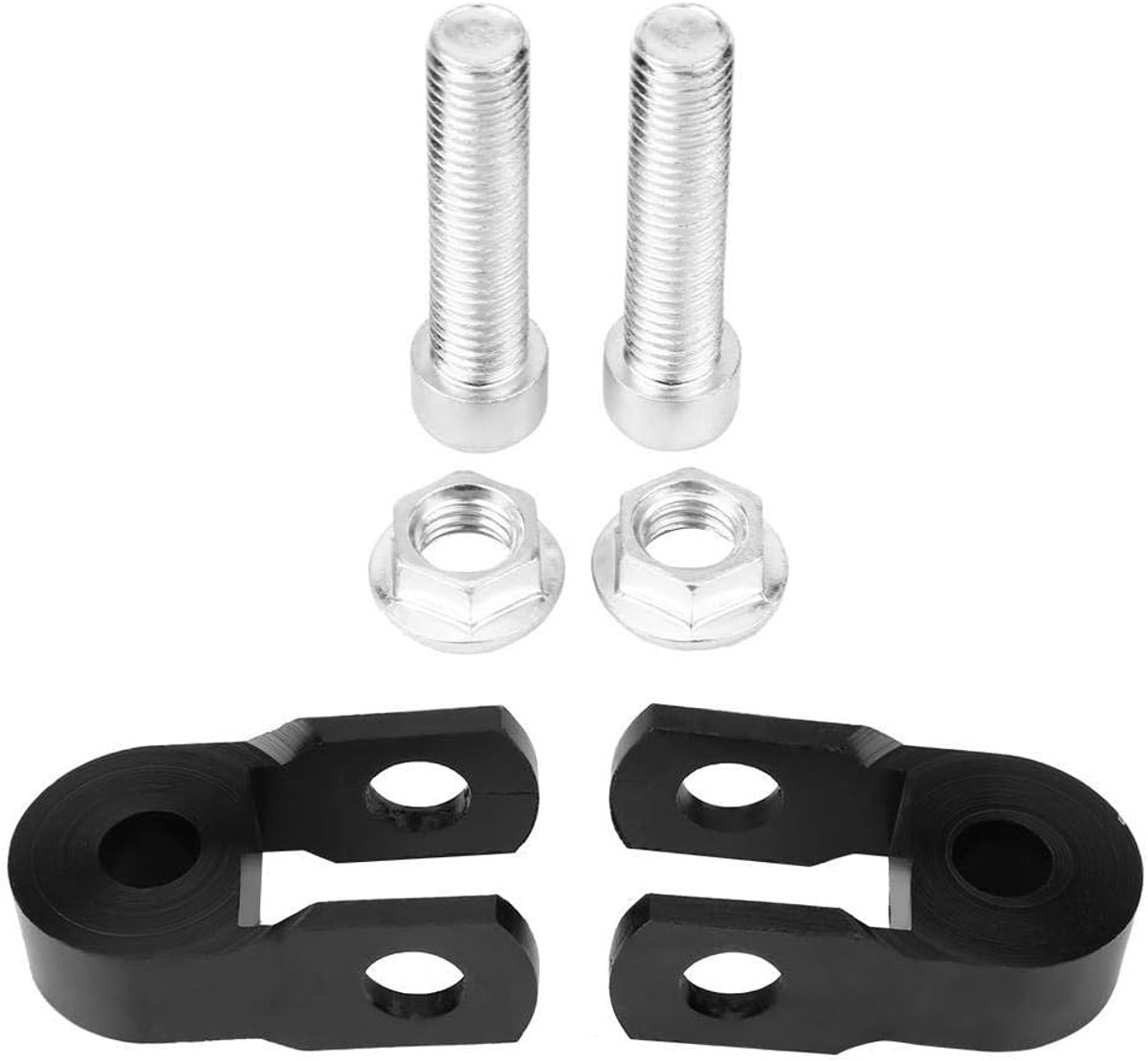2 stuks universele motorfiets achterbumper riser, motorfiets demping verdikt pad schokdemper hoogteverlenging 3 cm chassis Heighter apparaat, zwart, default, klassiek