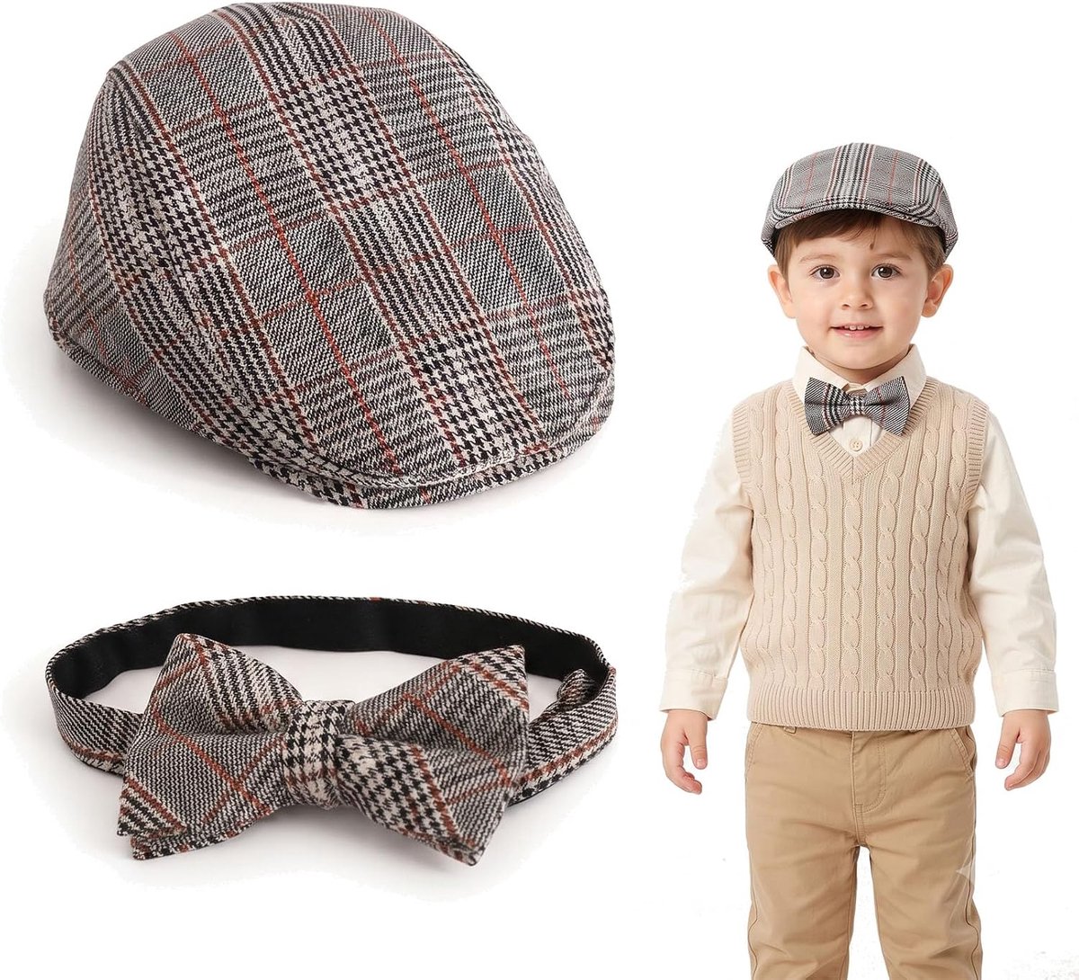 Muts voor jongens en meisjes van 2-4 jaar, vintage pet voor kinderen, kunstenaars, platte cup, hoed voor kinderen, voor dagelijks gebruik, school, spelen, kostuum, Victoriaans kostuum