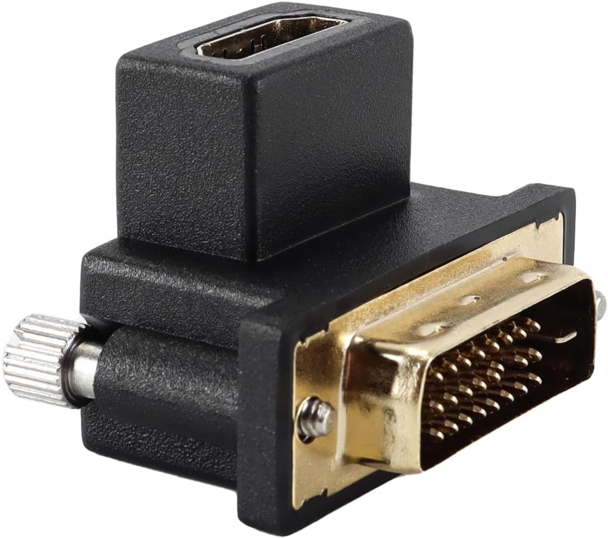 Naar DVI 90 graden adapter bovenste elleboog DVI mannelijk naar HDMI vrouwelijk vergulde bidirectionele converter voor tv-monitor projector computerscherm