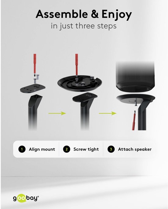 Goobay Luidspreker standaard Modern Era 1 Base, compatibel met de Sonos Era 100, zwart — afbeelding 5