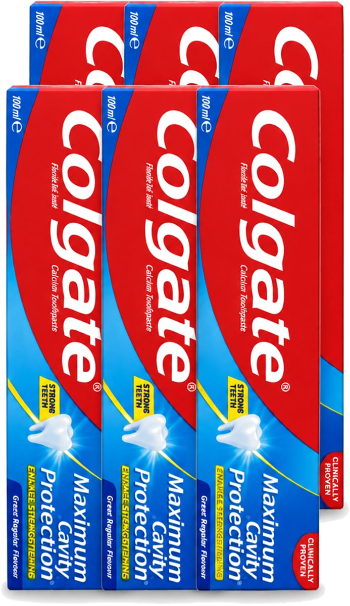 6 x Colgate - Maximum Cavity Protection - Tandpasta - 100ml - Voordeelverpakking - 6 stuks