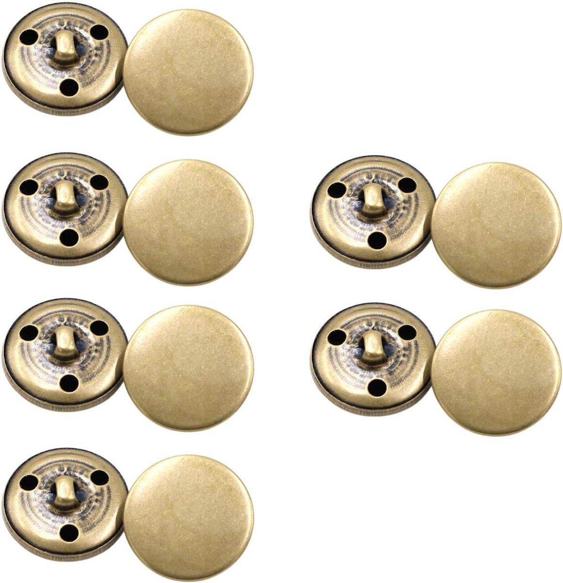 Knopen, metalen knopen, oogknopen, vintage knopen, klederdrachtknopen, voor blazer, uniform, pakken, sportmantel (brons 6#)