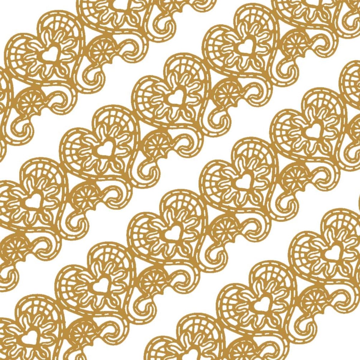 Eetbare taartset met gouden liefdeshart, 14 inch