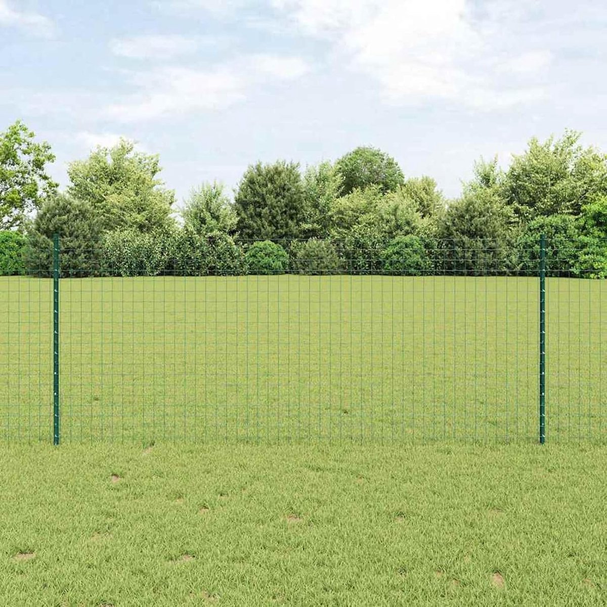 Palen, 22 stuks, U-profiel, groen, 140 cm, staal, hekstangen, metalen palen voor draadhekken, tuinhek, kippenhok, wilgenhek, outdoor, 3335918