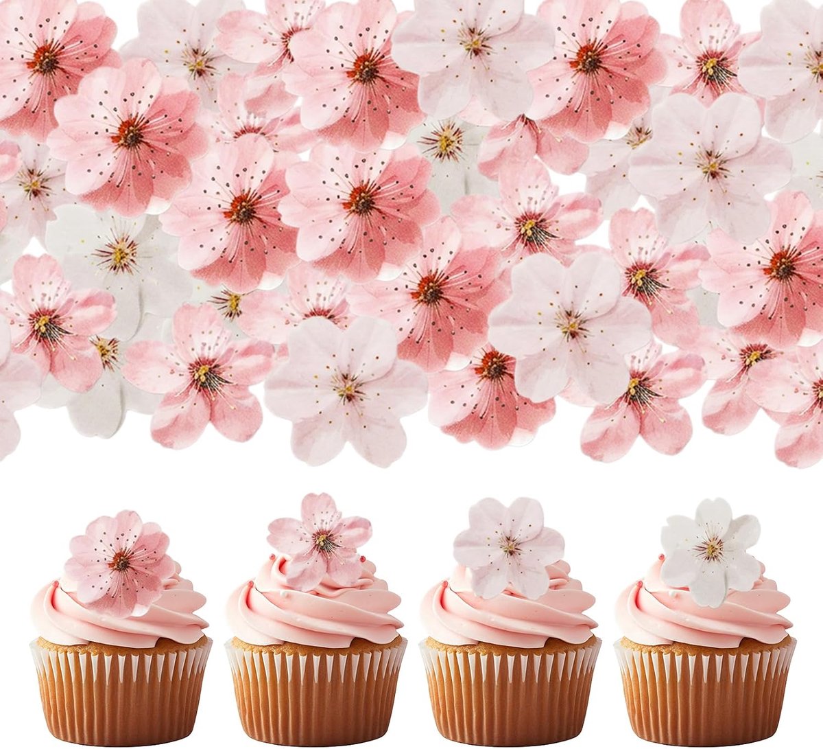 Eetbare kersenbloesems voor taartversiering