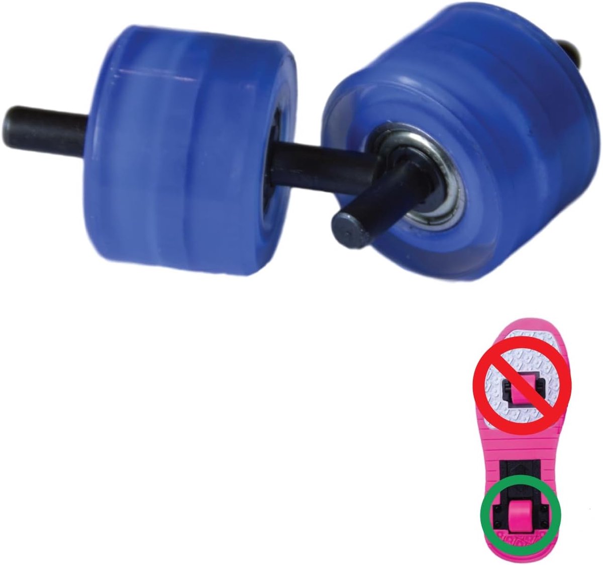Vervangingswielen voor sportschoenen met twee wielen.