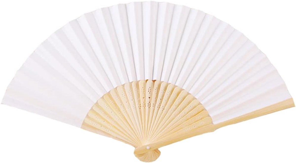24 stuks handwaaiers voor bruiloft, kleurrijke vouwvakken, papieren waaiers, opvouwbaar, gastgeschenk, Aziatische decoratie voor doe-het-zelf zomer, bruiloftsdecoratie, geboortedag, feest, fotografie, wanddecoratie, beige