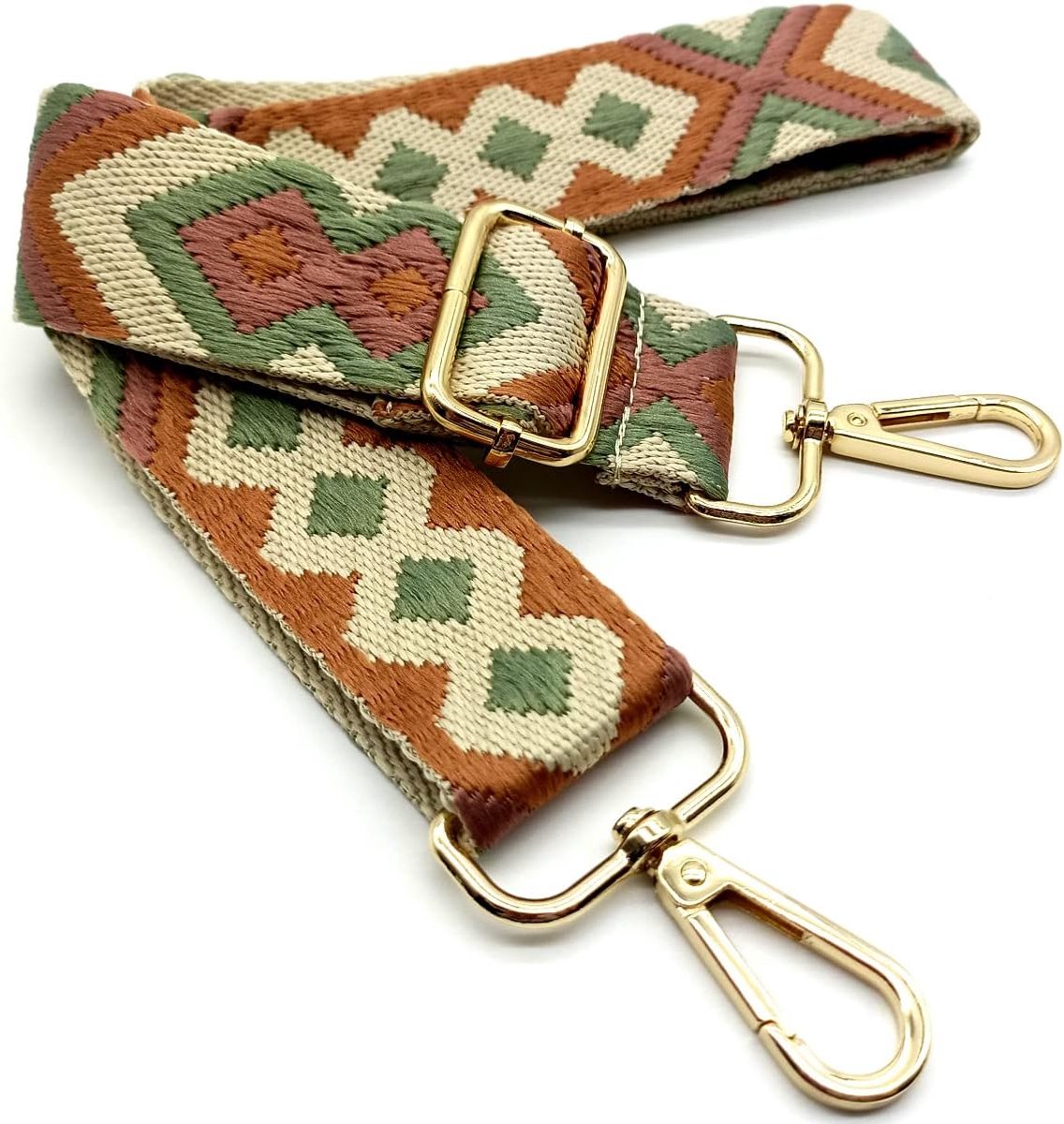 schouderriem voor tassen, groen, tasriemen om te wisselen, brede tasriem met karabijnhaak, goud, 80-140 cm, draagriem, tas voor dames, schoudertassen, moderne handtas, 3,8 cm, 29