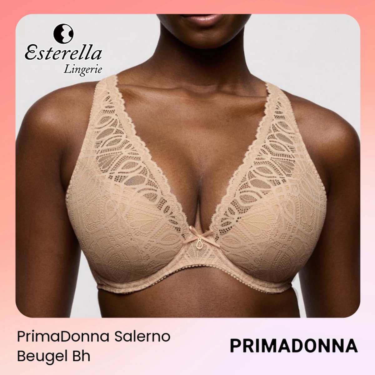 PrimaDonna Salerno Plunge Bh Halve Mousse Cups 0163532 Candy Ginger - maat EU 75D / FR
