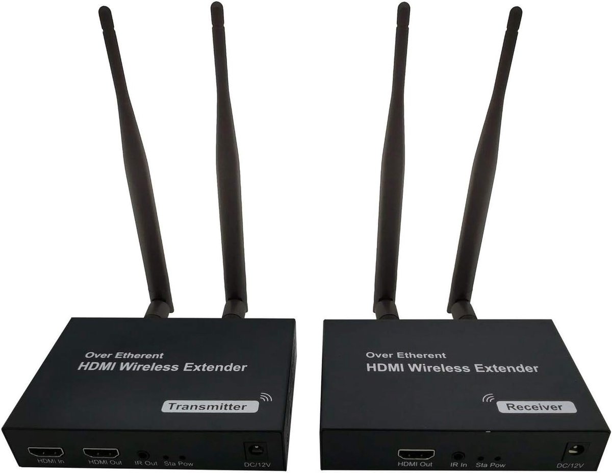 HDMI-Zender en Ontvanger,5G Draadloze HDMI-Videozender met Loopout 656FT/200M,ondersteuning Video, Vergadering Streamen naar TV/Projector/Monitor