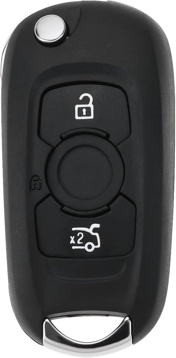 1 st Auto 3 Knoppen Flip Key Case Compatibel met Vauxhall Astra K 2015-2021 Autosleutel Shell Case Behuizing Cover Autosleutel Cover Sleutelhanger Cover