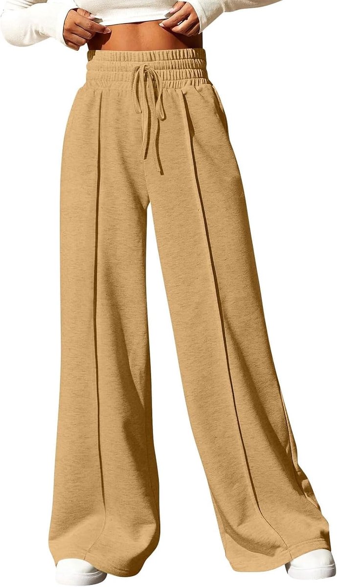 pijpen Sweatpants voor Vrouwen Casual Elastische Hoge Taille Trekkoord Lange Broek met Zakken