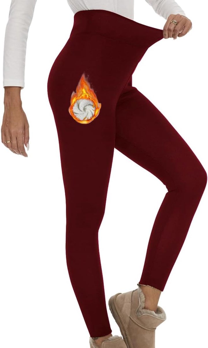 Leggings voor dames, winter, fleece, dik, sportbroek, push-up broek, hoge taille, thermische leggings voor dames, fleece, winter, leggings