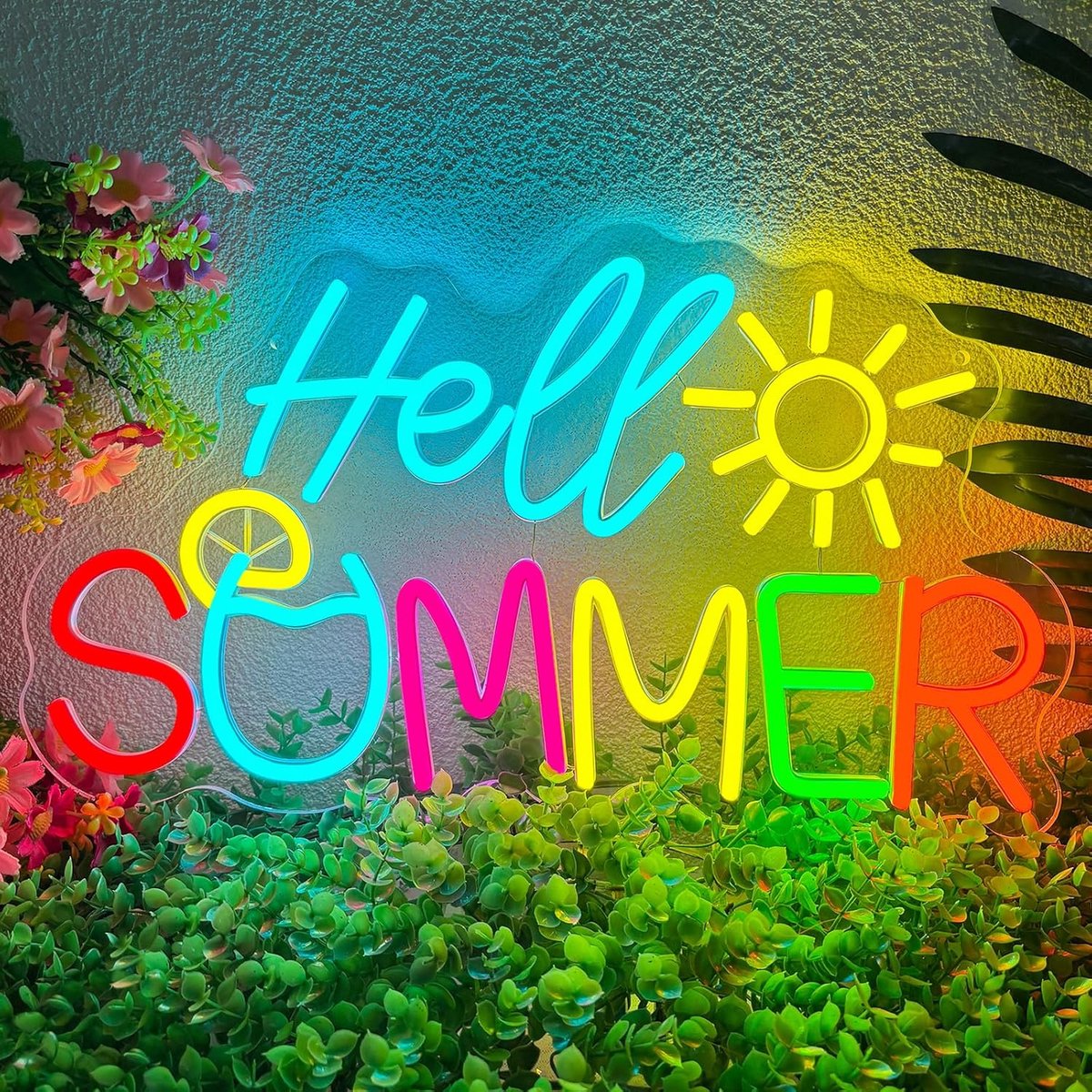 Summer Neonborden Dimbare voor Muurdecoratie Citroen en Zonneschijn