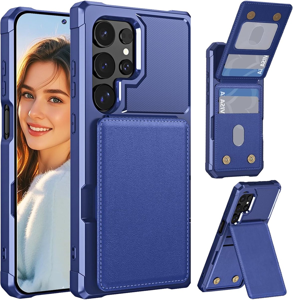 Portemonnee Hoesje voor Samsung Galaxy S22 Ultra ZM