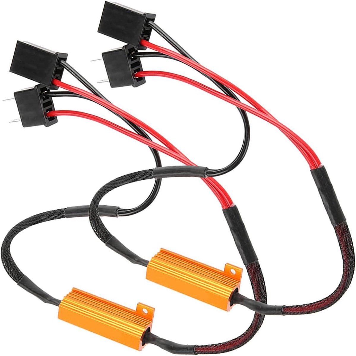 Decoder voor H7-koplampen 2 stuks compatibel met diverse auto’s voorkomt hyperflitsen en foutmeldingen zonder bedrading aan te passen
