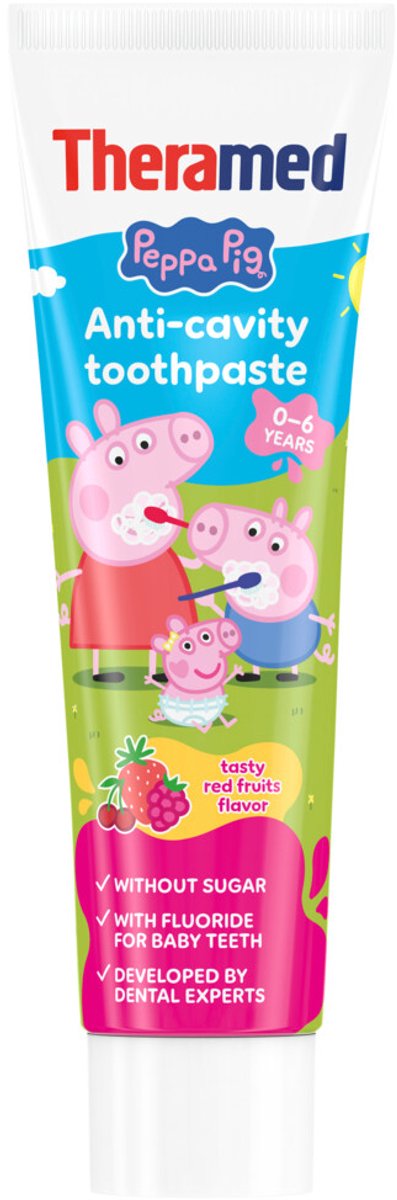 Theramed Tandpasta Junior 0-6 mnd Peppa Pig Rood Fruit 50 ml