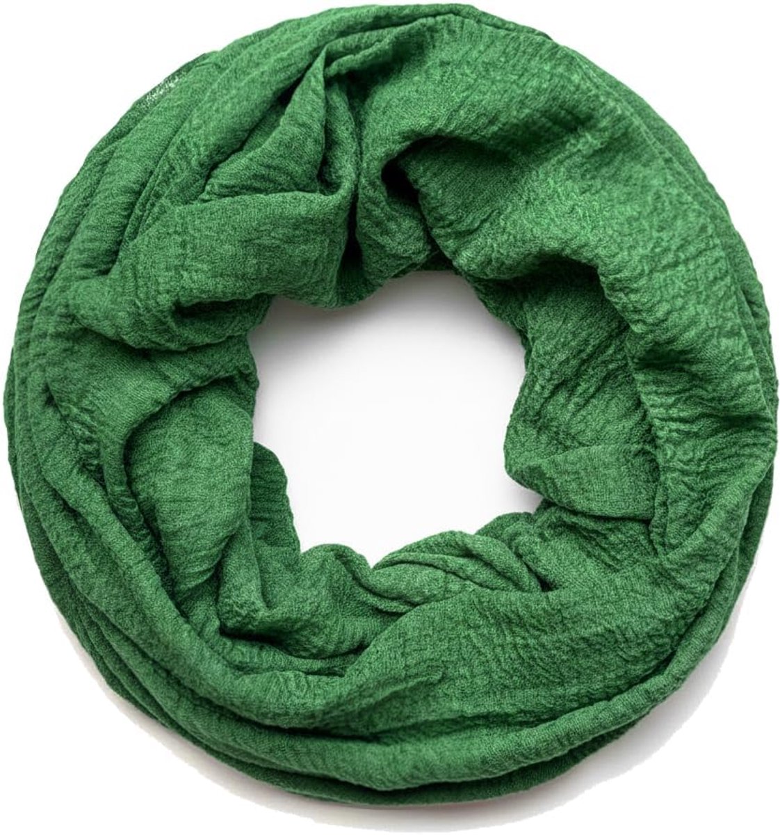 Der Rich - Snood sjaal, gekreukt, licht, nekband, voor dames en heren