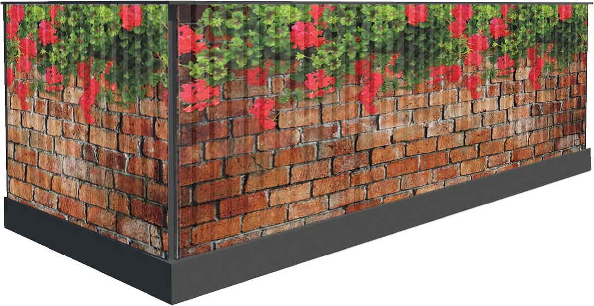 Sichtschutz für den Balkon 100cm hoch oder andere Windschutz balkonsichtschutz Balkonumrandung sichtschutz Sichtschutznmatte Terrassenüberdachung (400 x 100 cm, Muster 17)