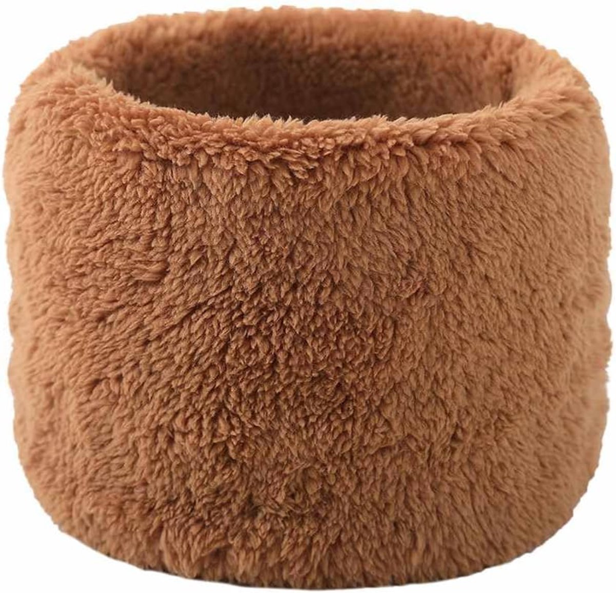 Colsjaal, dikke wintersjaal met fleece, uniseks, nekwarmer, brede gehoorbescherming, halsslang, wollige loopsjaal, ronde sjaal voor mannen en vrouwen in de winter te voorkomen