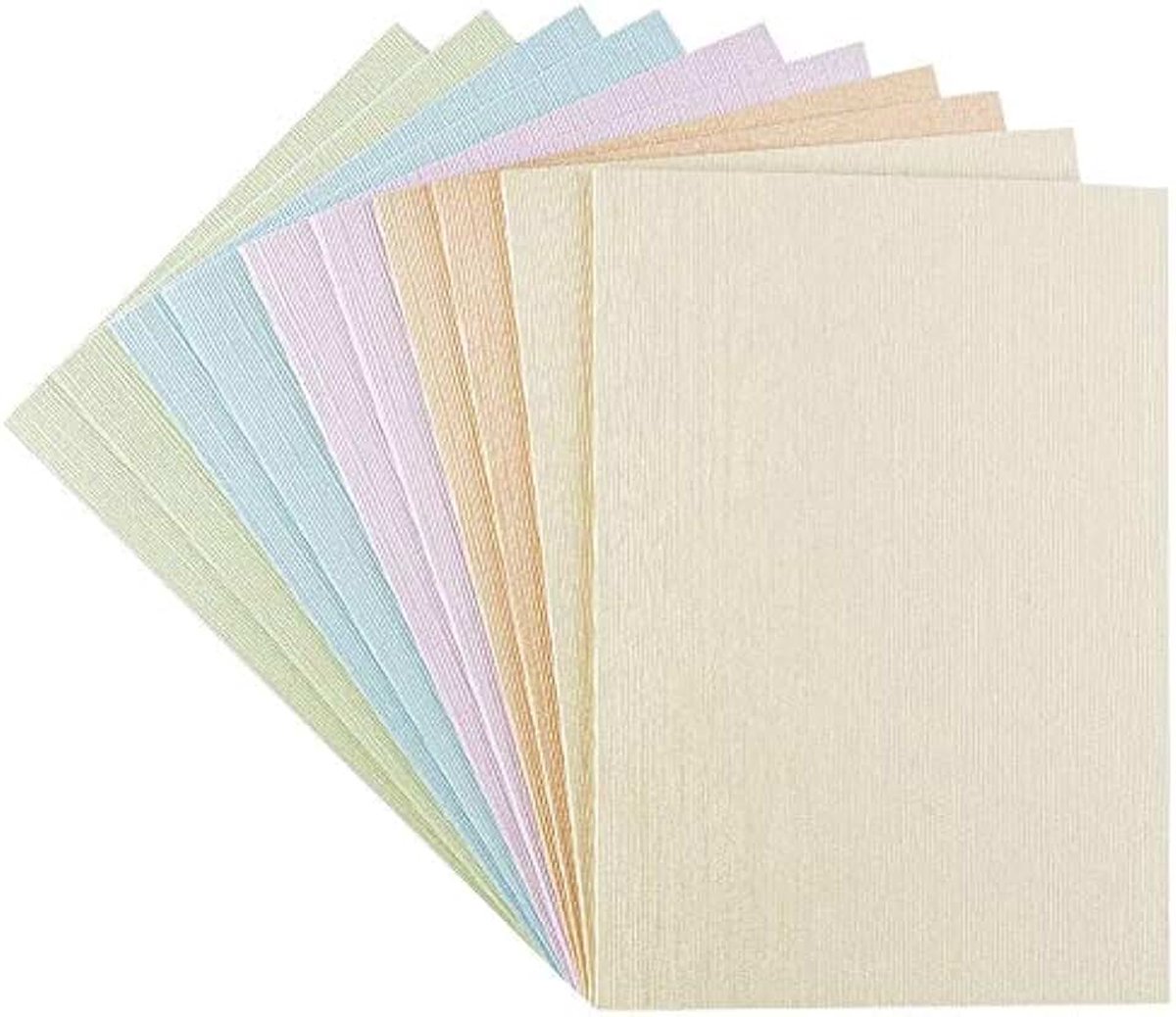 Mit Herz set wenskaarten blanco | edel gestempeld | 10 vouwkaarten (240 g/m²) + 10 witte enveloppen (120 g/m²) | (gestempeld "Athen" | pasteltinten, DIN C6)
