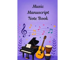 Staff Pages for Songwriting, Music Composition, Piano, Guitar, Violin, Choir & Music Students | 6 Staves Per Page