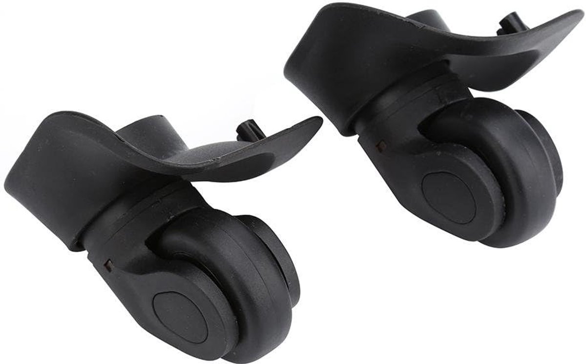 Zwenkwielen Voor Bagagekoffer, 2 Stuks, Zwart Pvc, 37-50Mm Gat