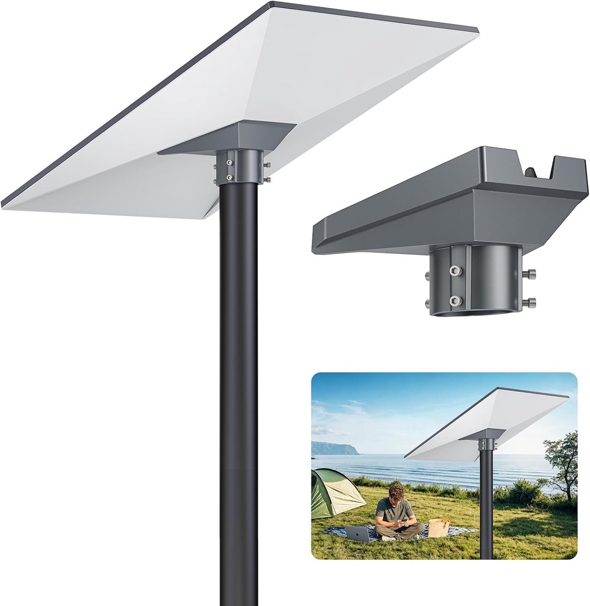 Pole Mount, Premium Aluminium Starlink Pole Mount Gen 3, Starlink Gen 3 Mount Starlink Mount voor Starlink Standard Gen3/V3 Kickstand Dishy