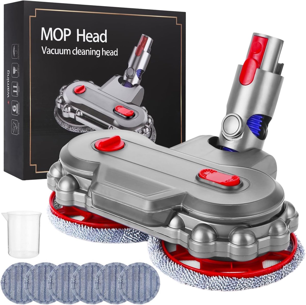 Dweilopzetstuk voor Dyson V7/V8/V10/V11/V15 stofzuiger, reserveonderdelen voor Dyson, elektrische vloerwisser met afneembare watertank, vulreservoir en 6 reservepads