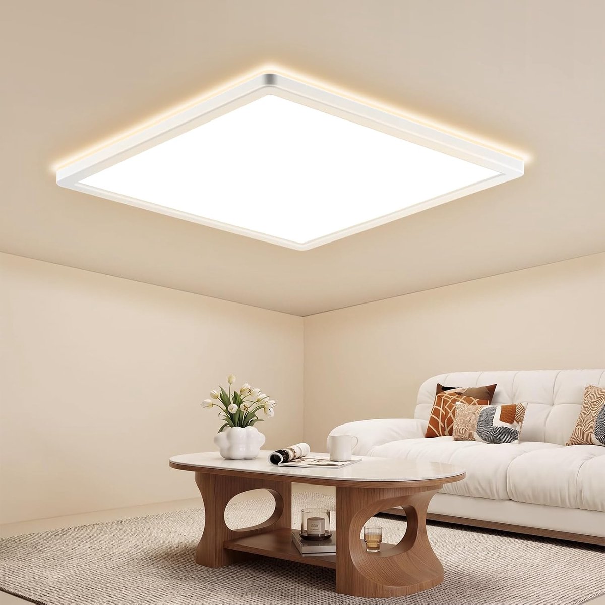 Energieklasse A, 8 W, 1700 lm, 4000 K, vierkant, 22 × 22