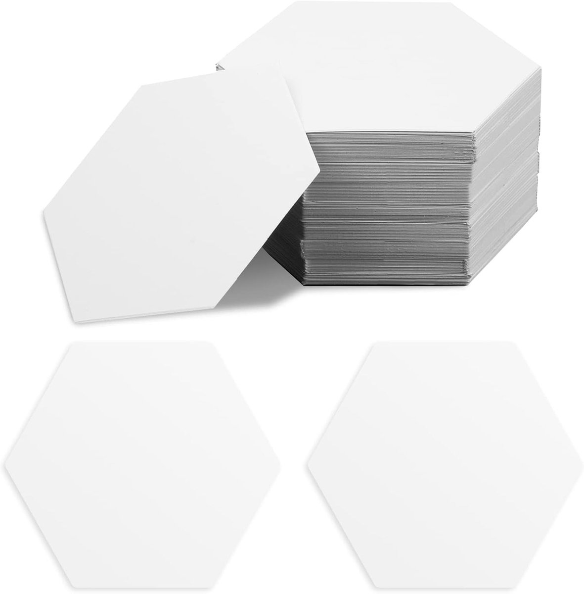 200 Stuks Papieren Sjablonen voor Quilten, Hexagonvormige Papieren Snijmallen voor Patchwork en Quilting Benodigdheden