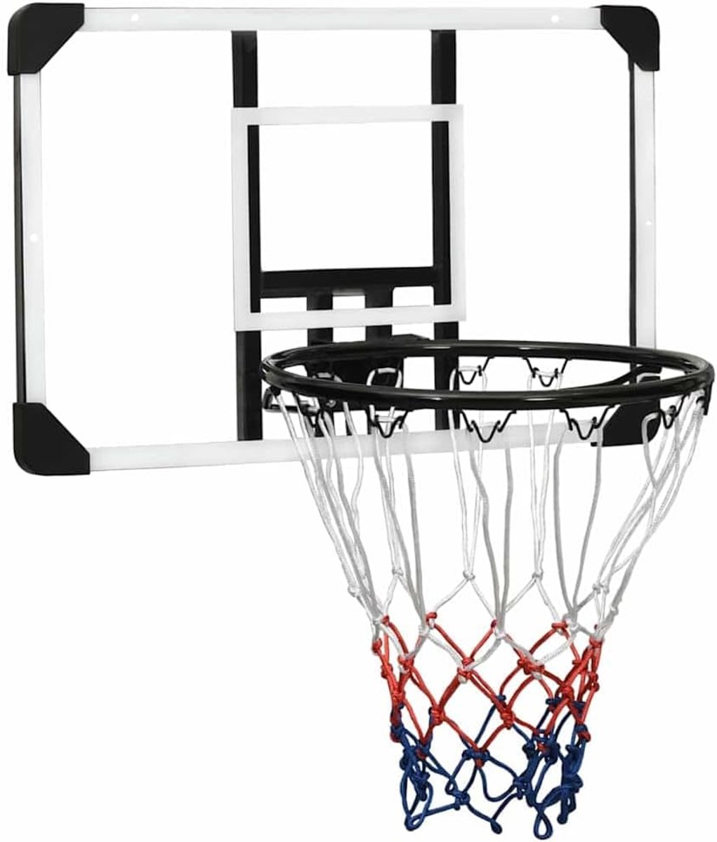 Basketbalkorf - polycarbonaat doelbord 90x60 cm - indoor