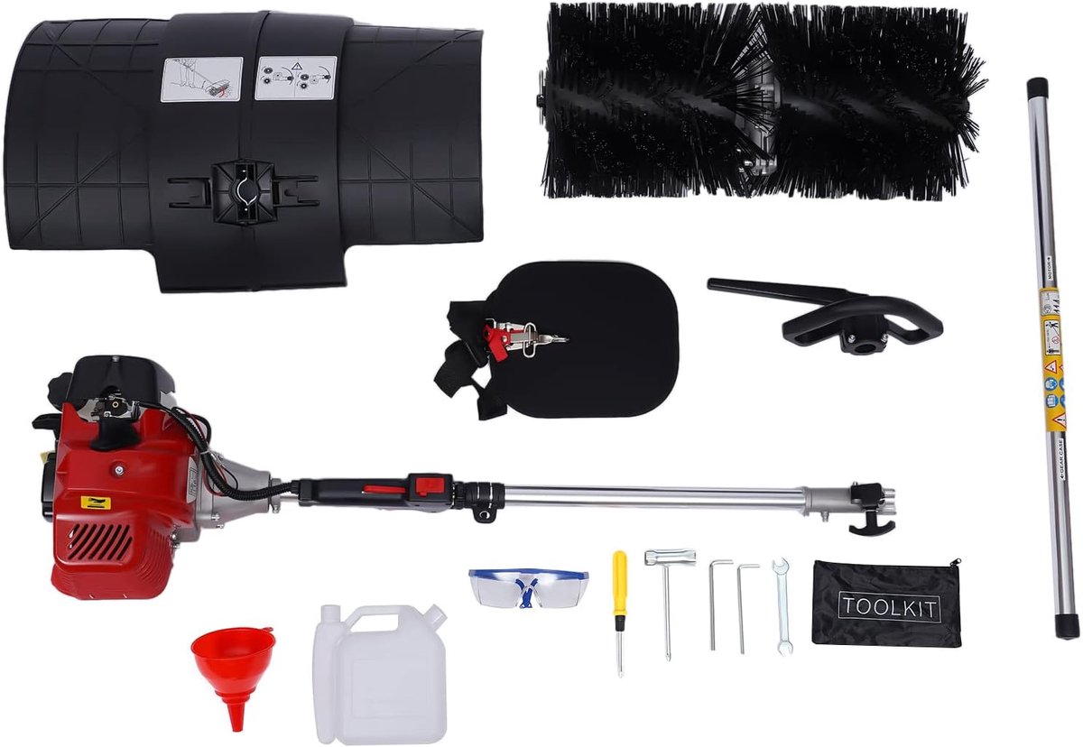 Motorbezem veegmachine sneeuwschuiver sneeuwruimer sneeuwblazer motorborstel op benzine aangedreven sweeper handveegmachine veegmachine met chassis Air Cooled Motor Epa Engine Power Tool