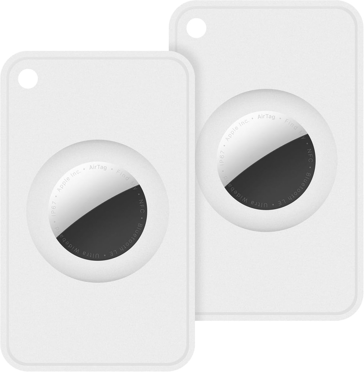 Hoesje voor AirTag - ultra-dunne zachte kaartbeschermer (2-pack)
