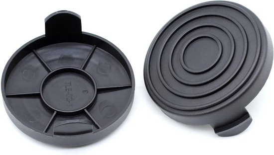 Set van 2 spoeldeksels compatibel met Gardenline GLR GLT, Einhell GC-ET 4530, zwart — afbeelding 2
